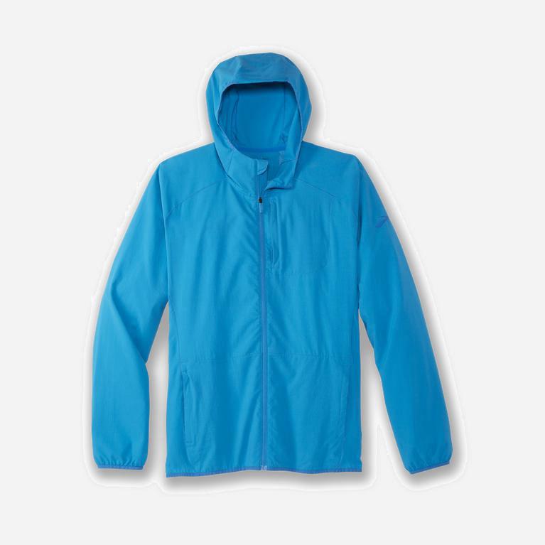 Brooks Canopy Mens Running Jackets - Electric Blue - Philippines (251908GOE)